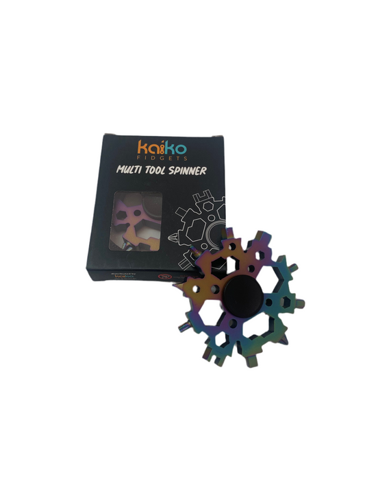 Oil slick multi tool spinner with packaging