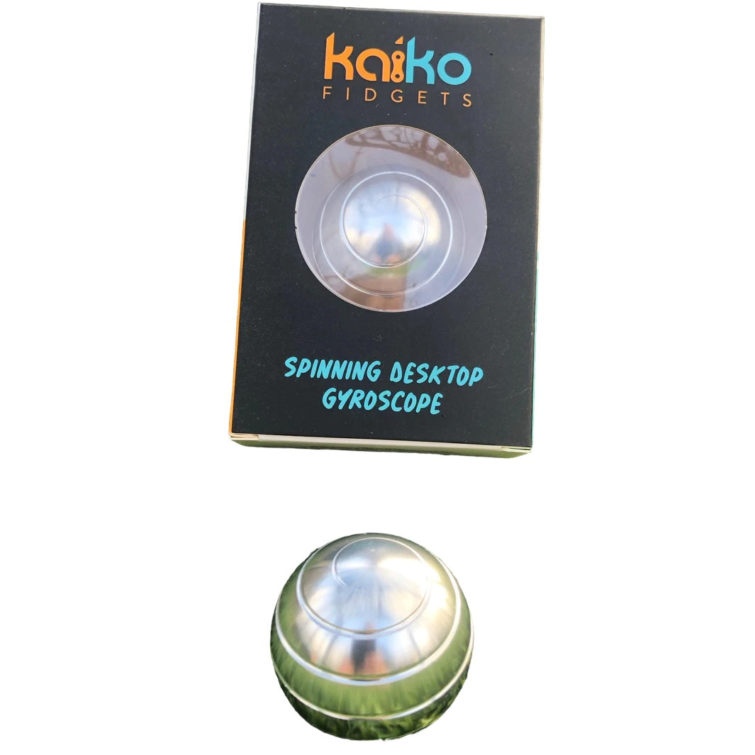 Silver Gyroscope Spinning Desktop Fidget