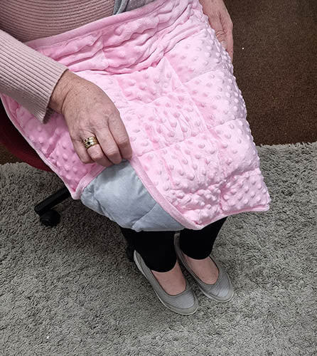 Lap blanket weighted