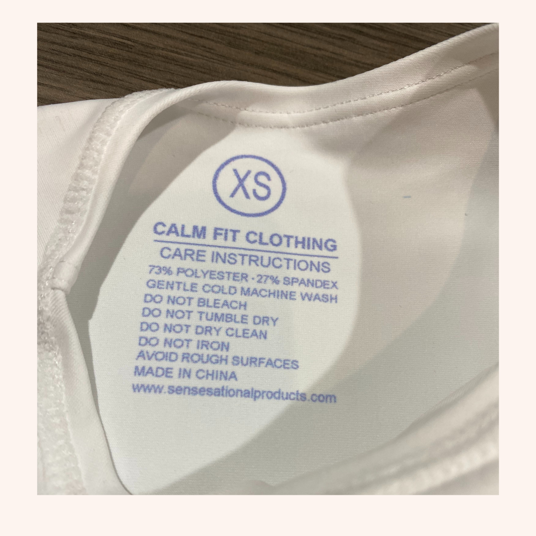 Calm Fit clothing care instructions
