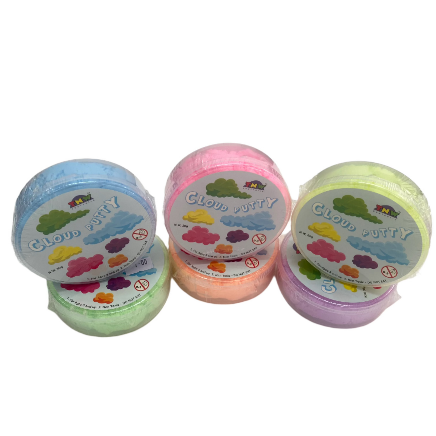 putty 2 rows of 3