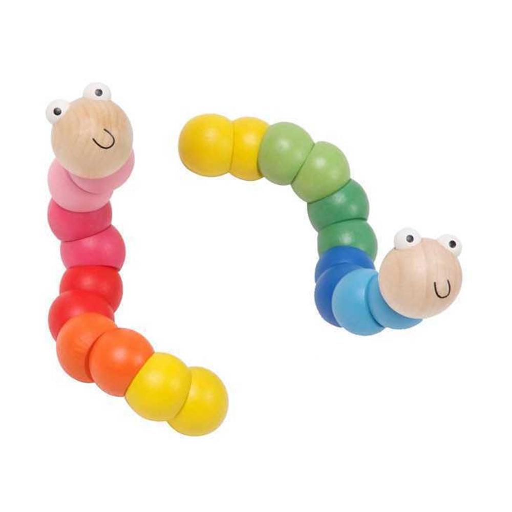 Wooden bendy worms for toddlers