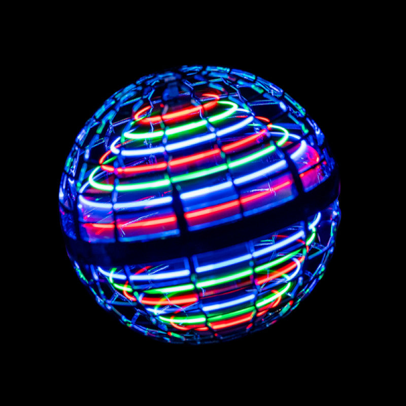Colorful LED ball on a black background