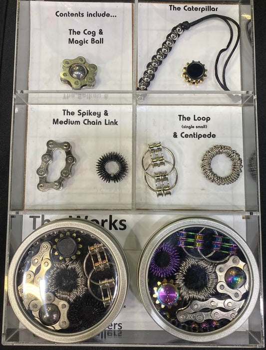 7 fidgets in the works kit