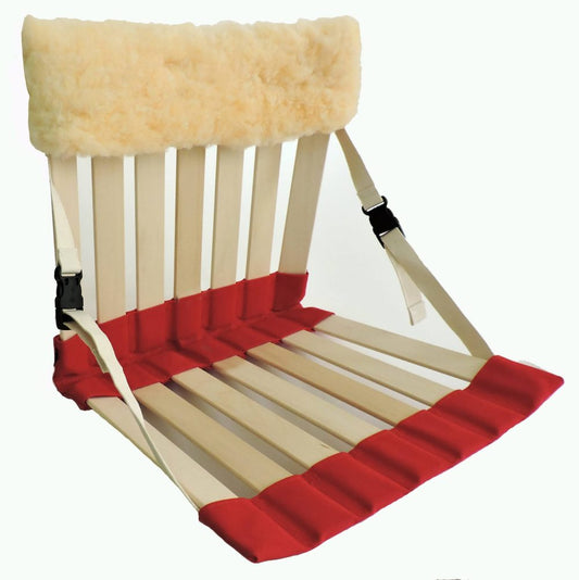 HowdaHug seat with fleece cover on back