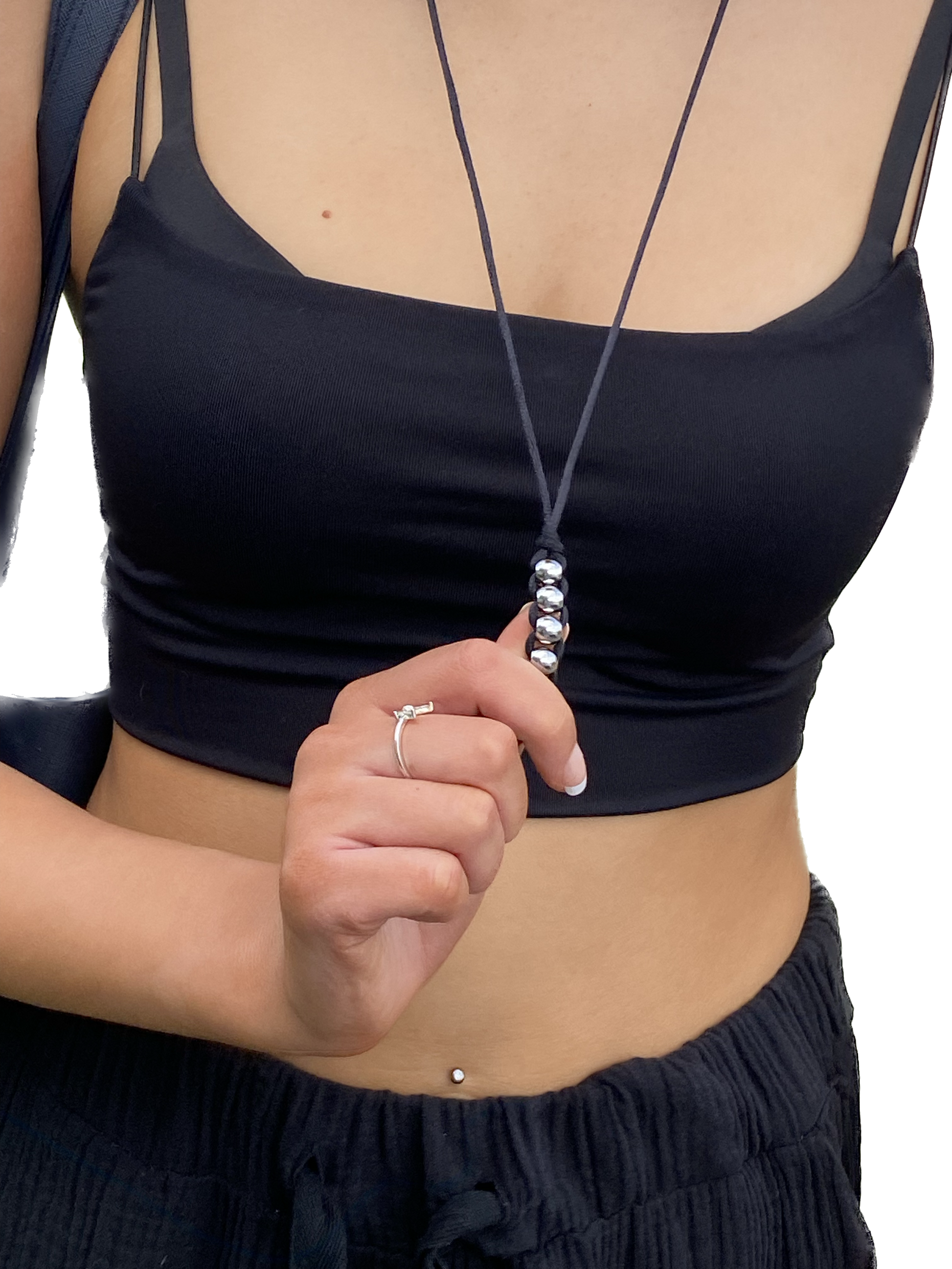 kaiko caterpillar unisex fidget necklace in hand