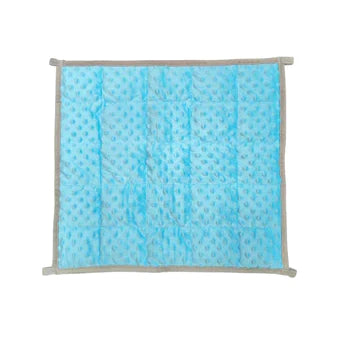 Blue weighted lap blanket 