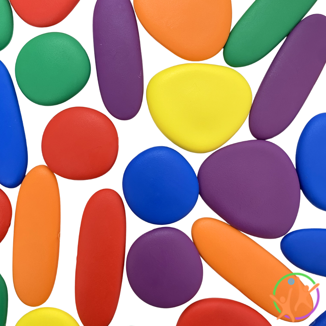 Junior Rainbow Pebbles Solid close up