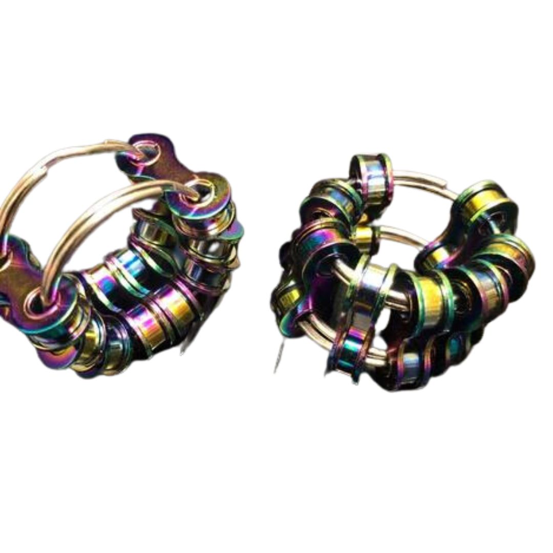 2 Caged Fidgets in Oil Slick
