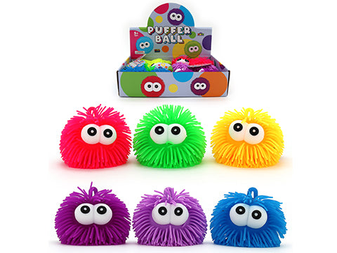 Retail display of puffer ball
