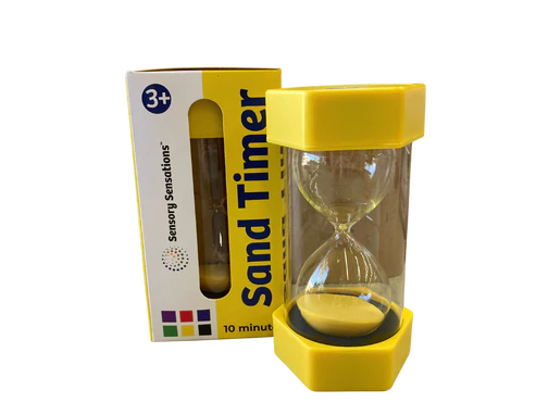 10 minute yellow coloured sand timer