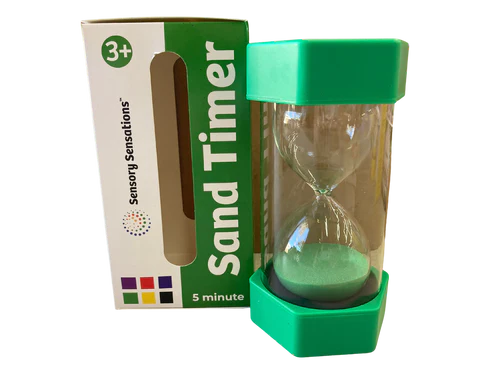 5 minute green coloured sand timer
