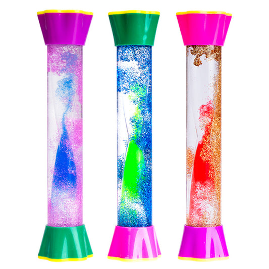 Sensory Stick Glitter Hourglass 3 colours