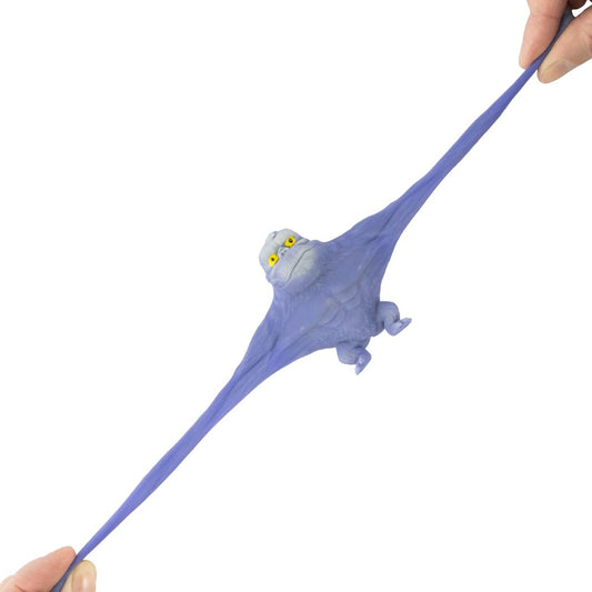 stretch n smash mini gorilla stretched by both arms blue little Gorilla toy