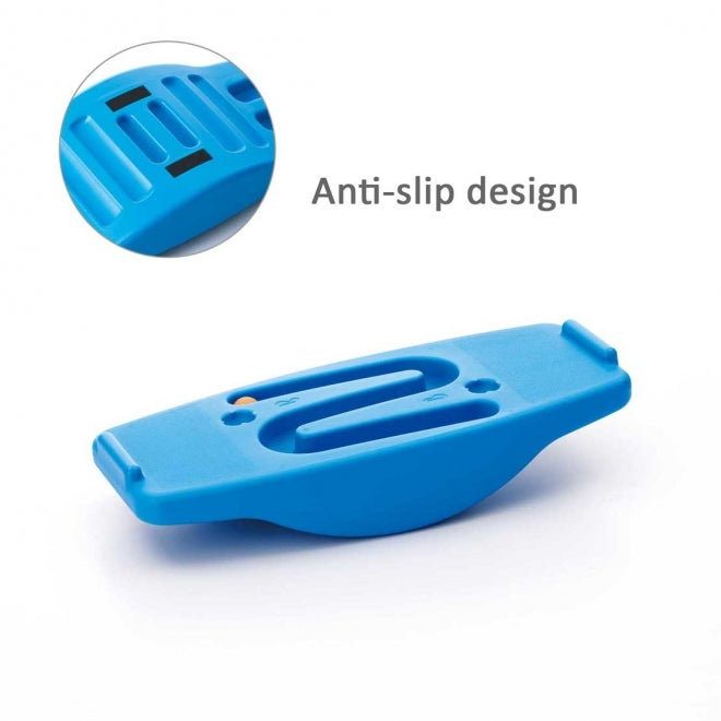 view of the underneath anti-slip features of weplay seesaw