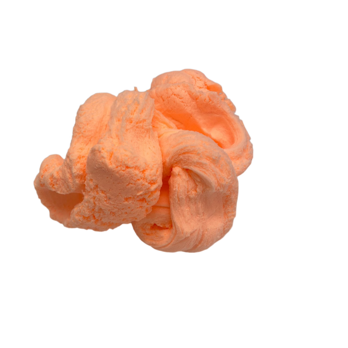 pastel Orange cotton candy putty in a fluffy ball
