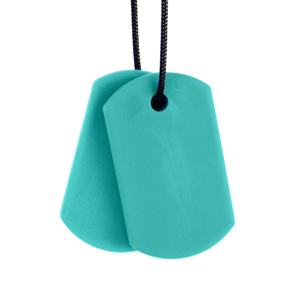 Teal Chew Tag pendent