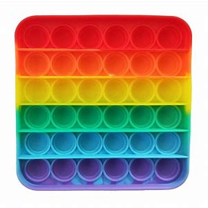 rainbow 6x6 push pop it square