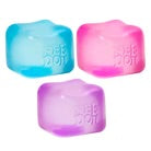 3 nice cubes in translucent colours of blue, pink and purple
