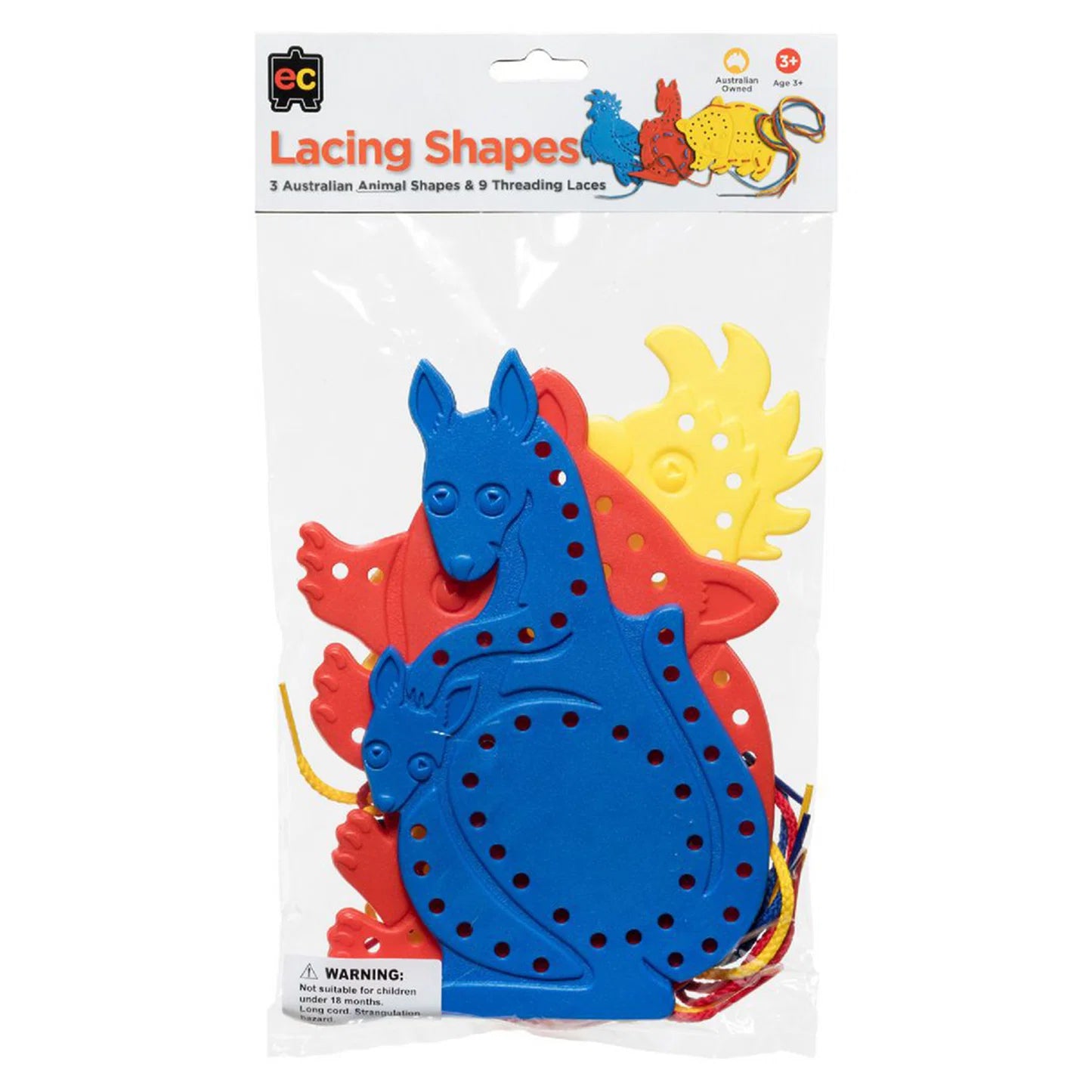 Australian Animals Lacing Shapes