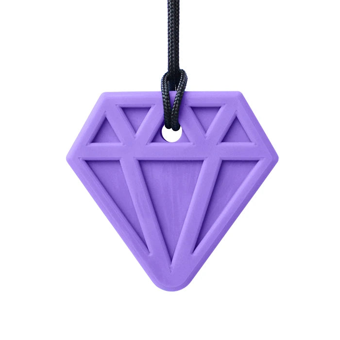 ARK Diamond Chewable Jewel Necklace Lavender on a white background