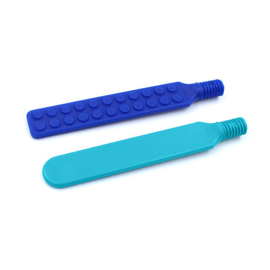 ARK Tongue Depressor Tip for the Z-Vibe® in smooth (teal coloured) and textured (blue)