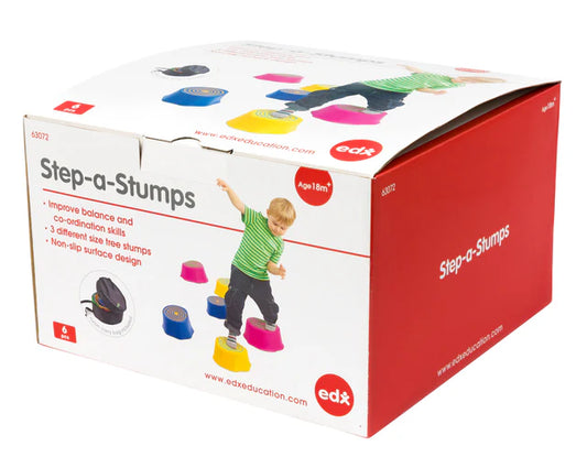 Box of Step-a-Stumps educational toy by EDX