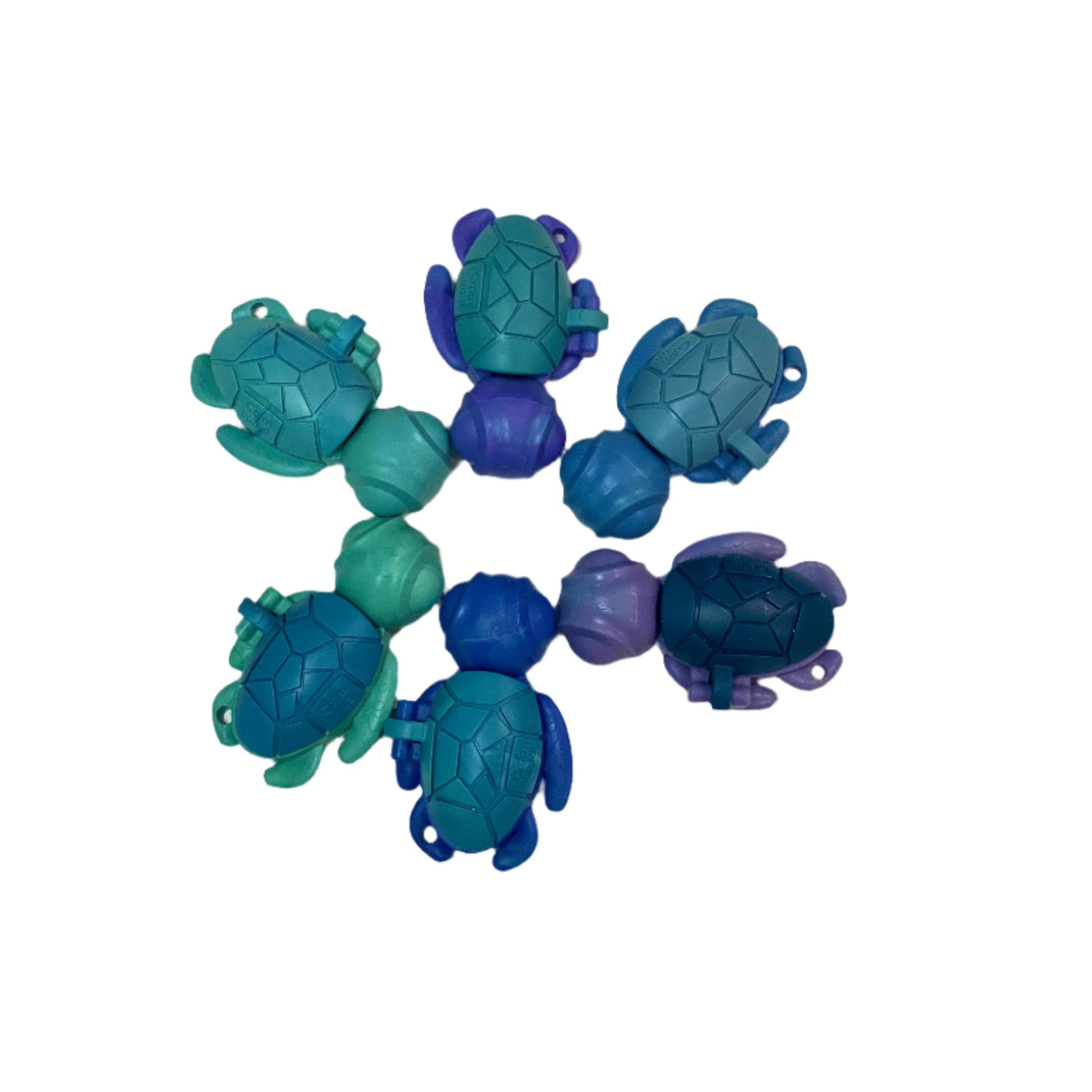 Calm Buddy Turtles OCEAN cool colours of blue green and indigo
