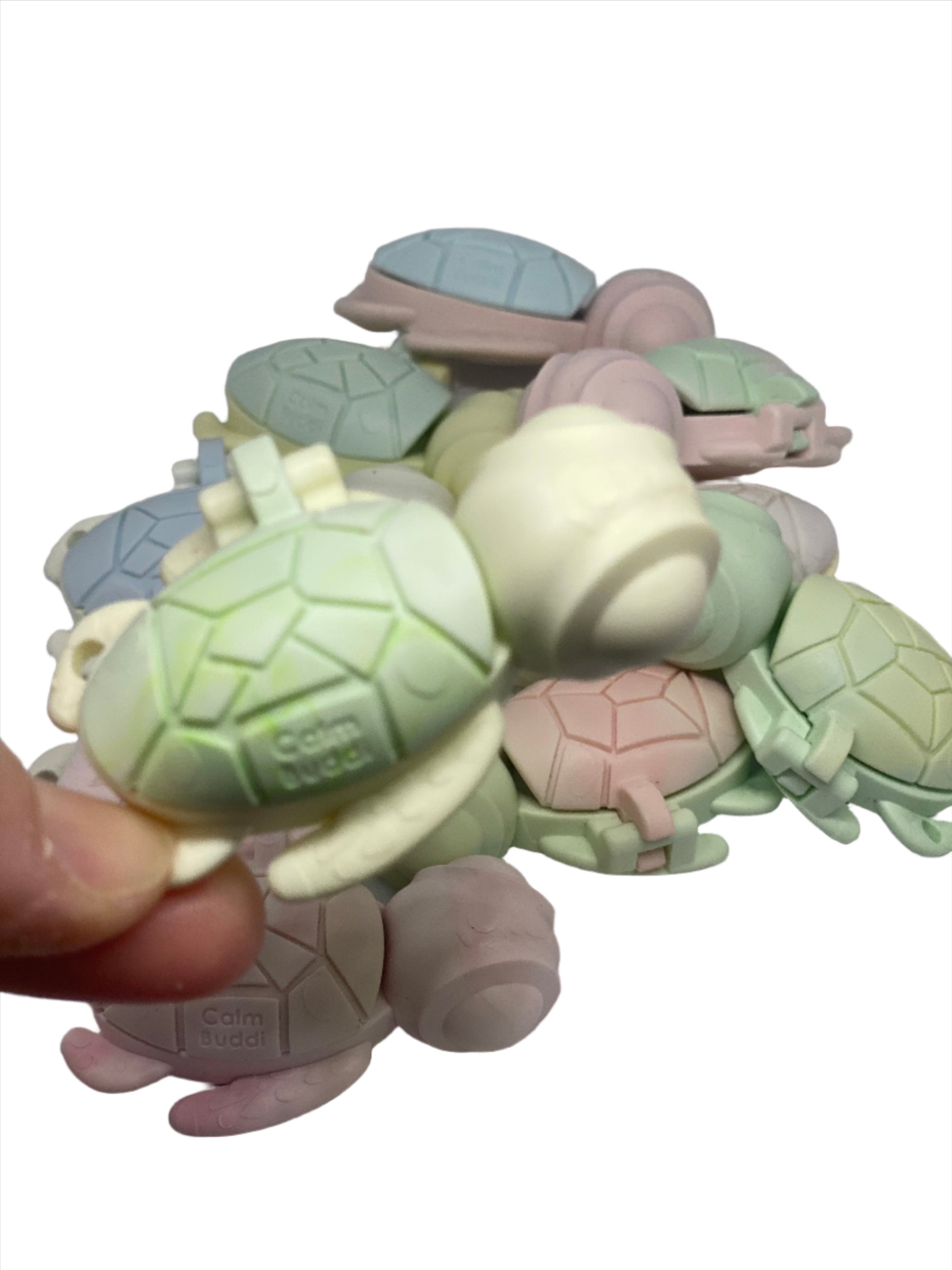 pastel calm buddies turtles with calm buddi on shell
