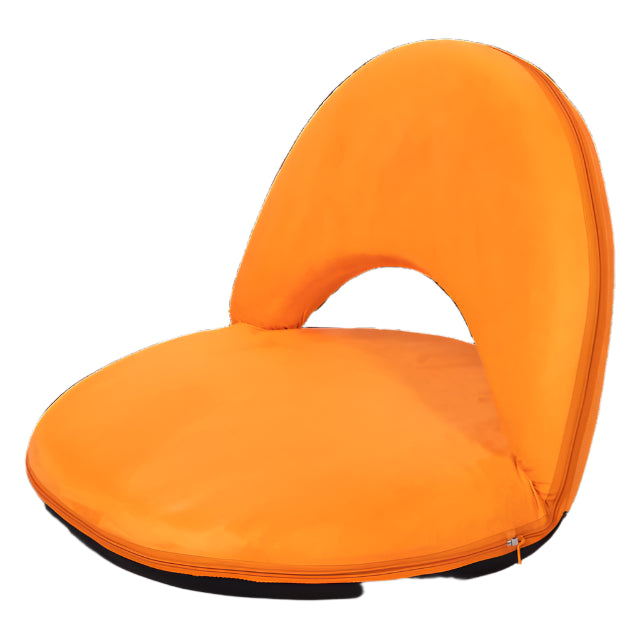Orange folding floor seat