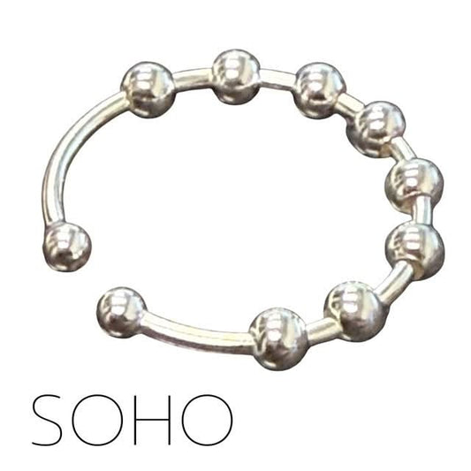 Soho Fidget Ring - Sterling Silver Adjustable