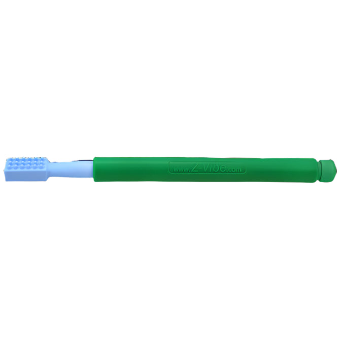 Green Z-Vibe oral motor tool with probe tip