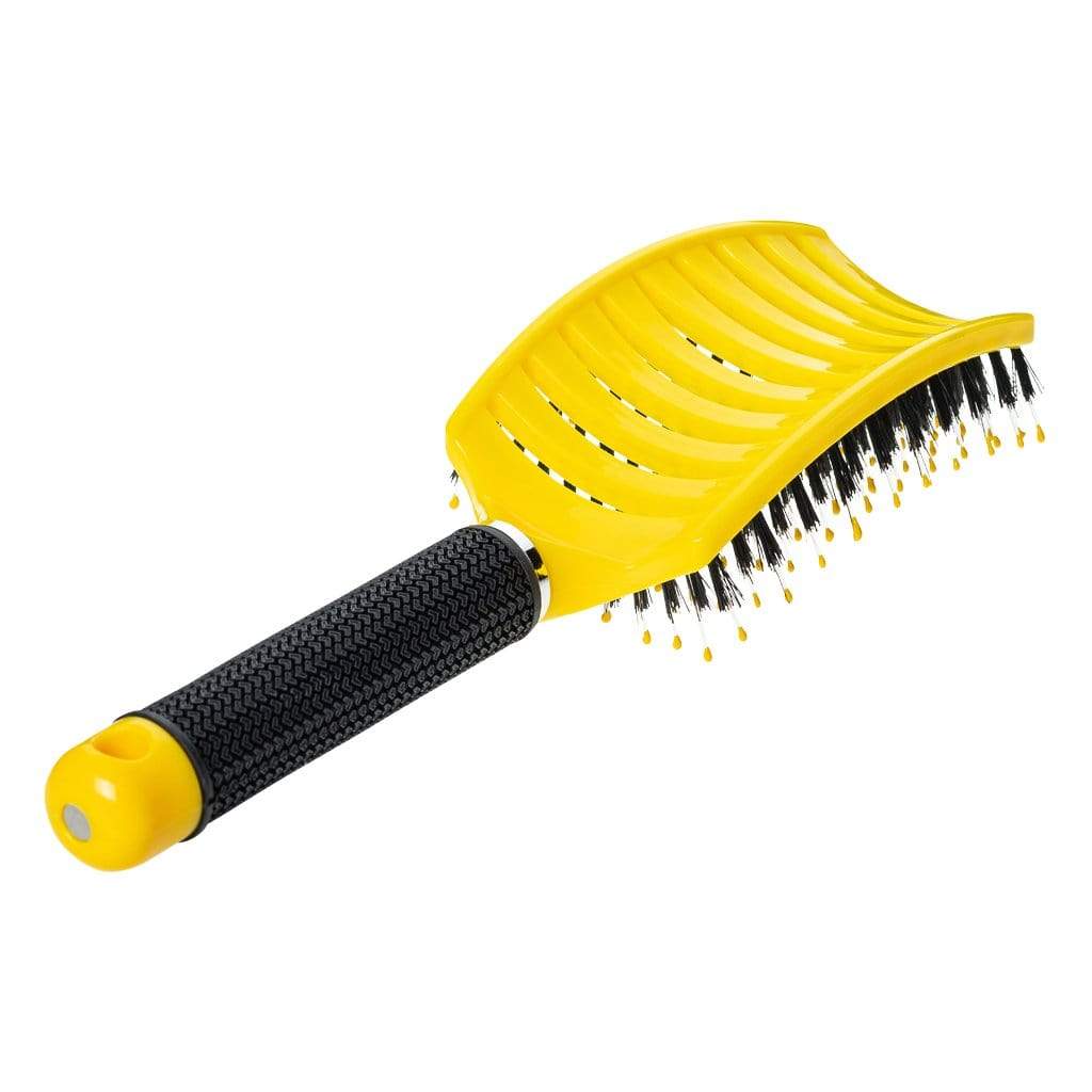 Yellow Happy Hair Paddle Brush