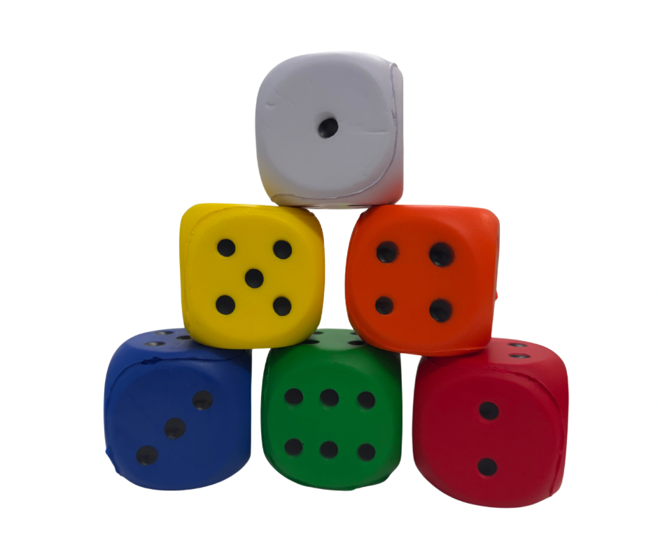 Dice Stress Ball - Sensory Fidget Toy for Focus & Stress Relief