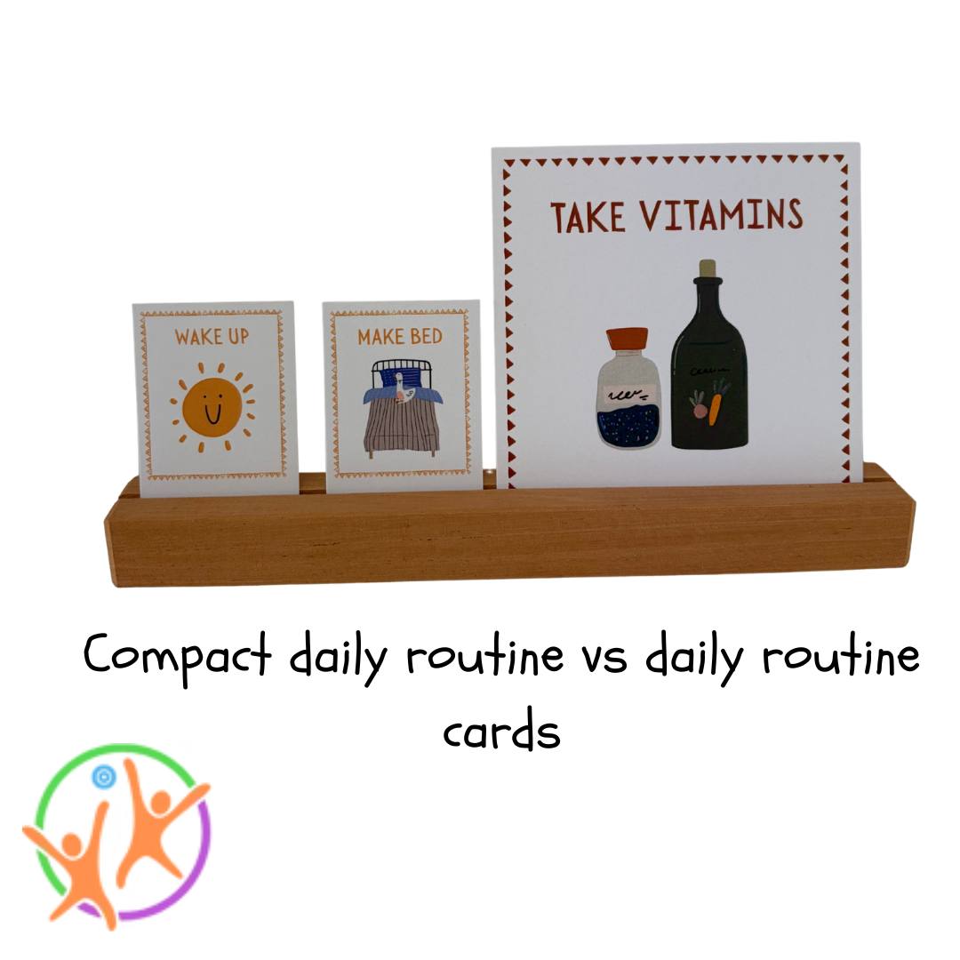 Compact 72 Daily Routine Cards & Display Stand