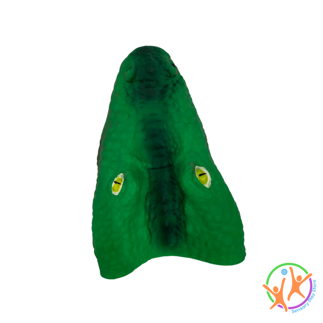 Top view of croc puppet