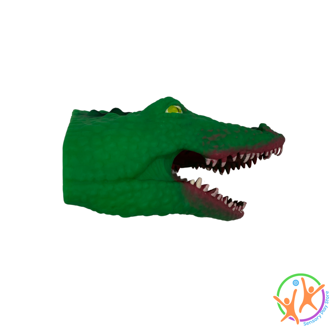 Latex croc hand puppet 