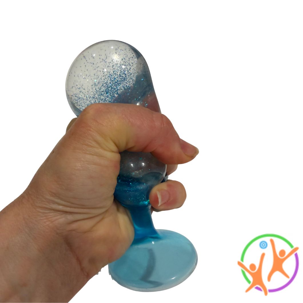 Squeeze Suction Mount Glitter Globe