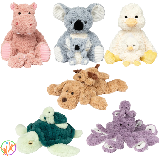 Mini & Me Weighted Plush Animals by Sensory Sprouts