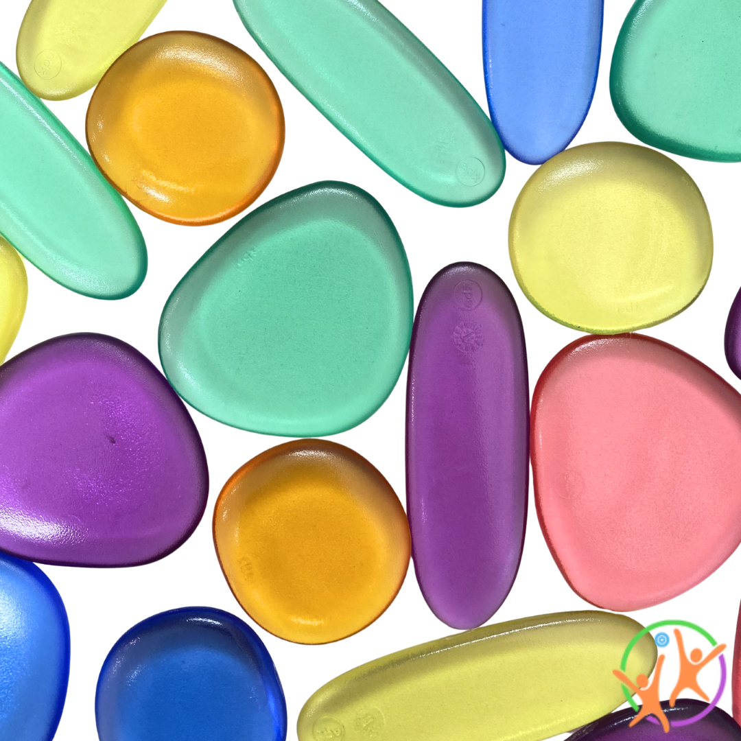 Junior Rainbow Pebbles Translucent close up