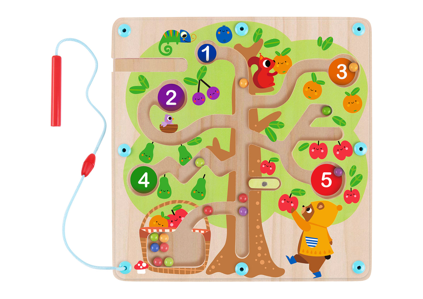 Magnetic Counting Maze Fruit Ball Tree