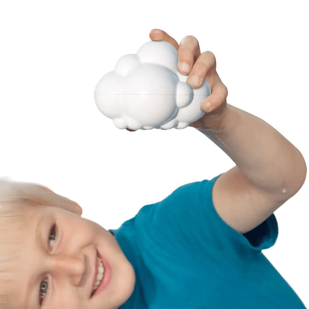Boy holding Plui Rain cloud by Moluk