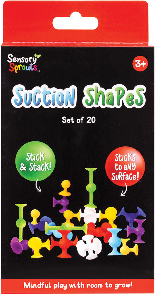 Front Packaging of Sensory Sprouts Suction Shapes set of 20 with colourful suction cups 