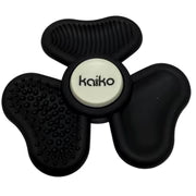 Black silicone fidget  Spinner with 'Kaiko' branding on a white background