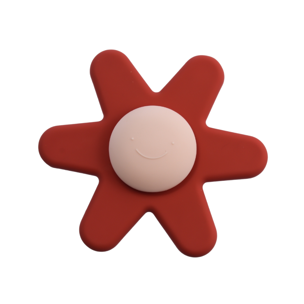 Red Silicone Daisy Spinner