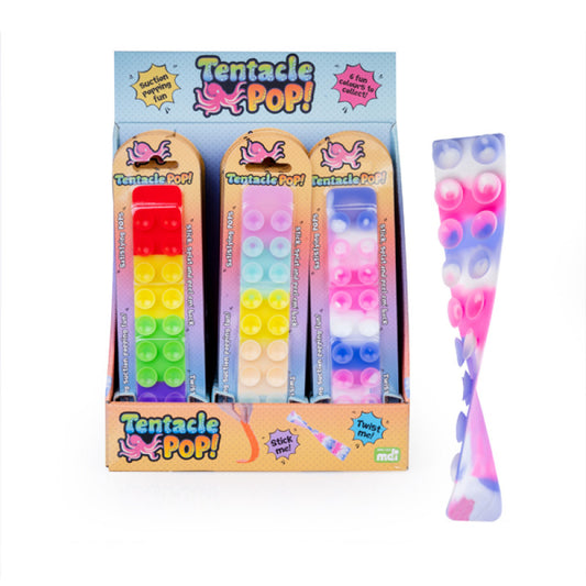 A retail display box filled with Tentacle Pops