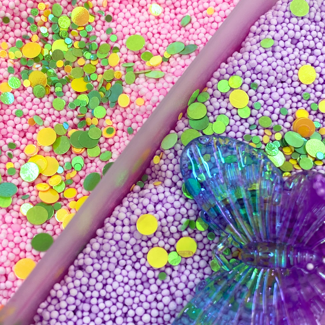 Close up image of the texture of the fairy garden snow putty