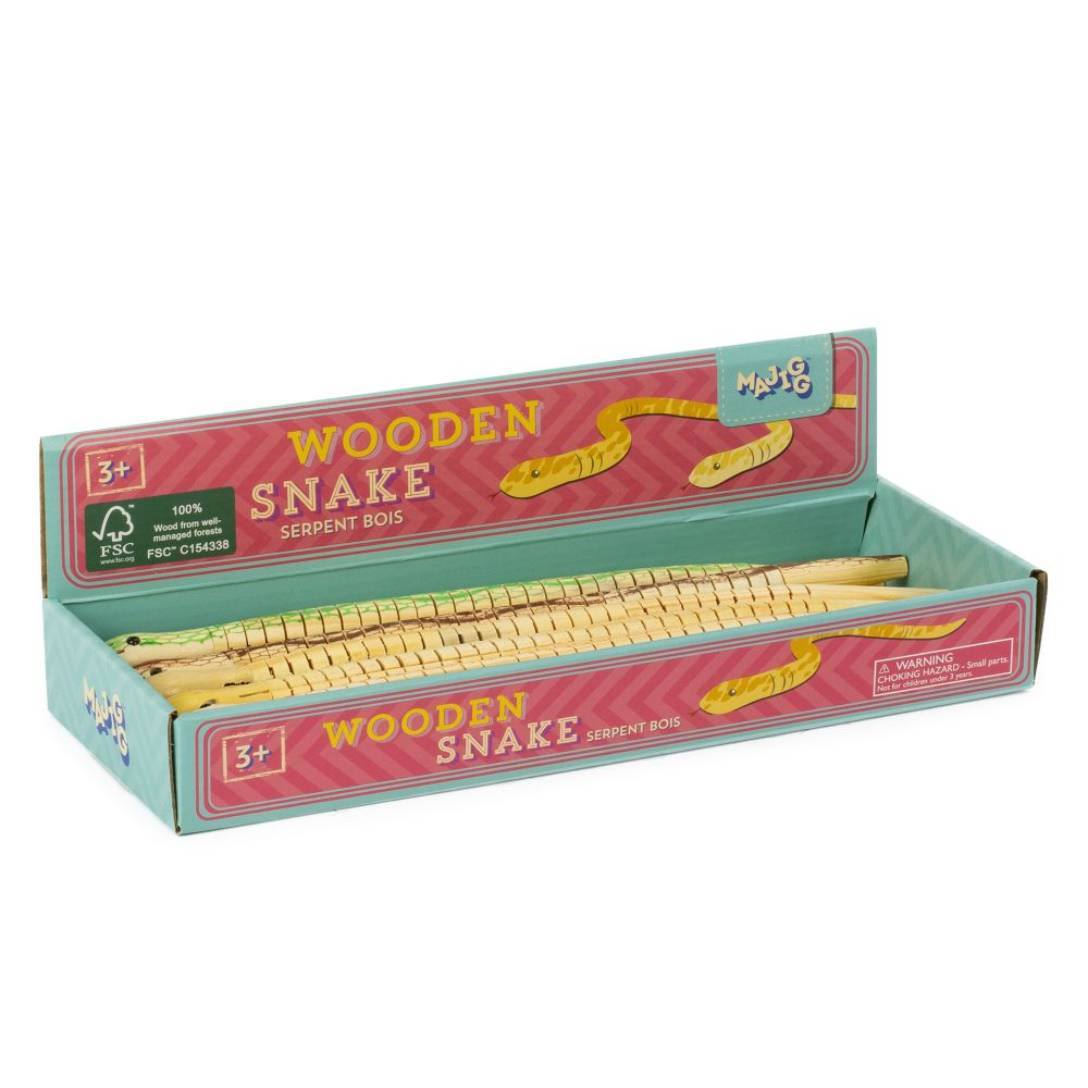 Retail Box of wooden snakes FSC certified Majigg