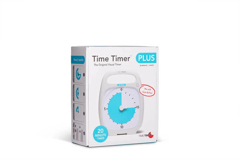 Time Timer PLUS 20 Minute Visual Timer with Pause Feature