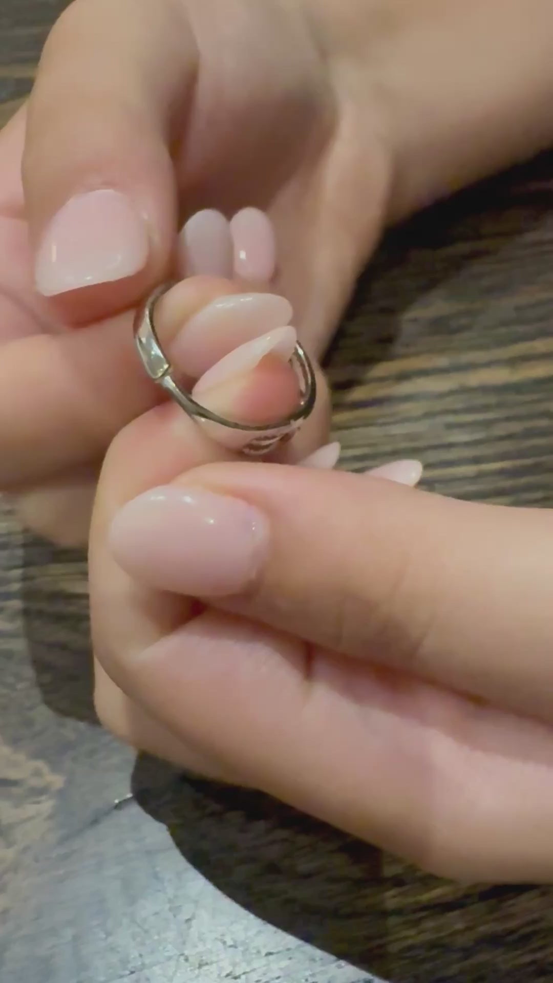 video of adjusting and fidgeting the ring 